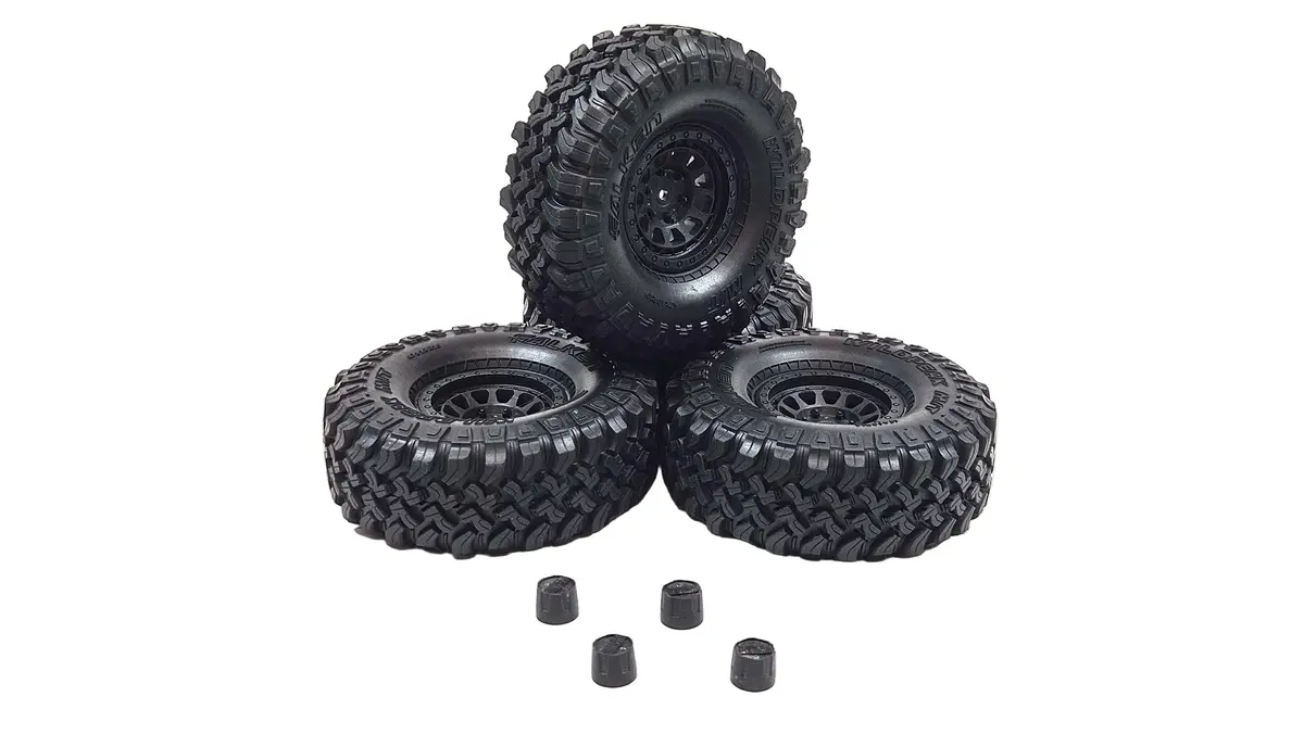 Axial 1.9 Falken Wild Peak M/T Tires W/ Scale Wheel Nut Covers 1