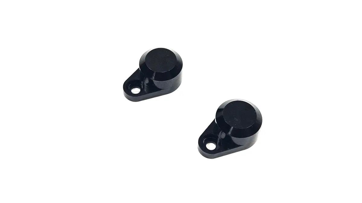(Black) Dlux Rc Aluminum Big Bore Offset Shock Caps (2) 1