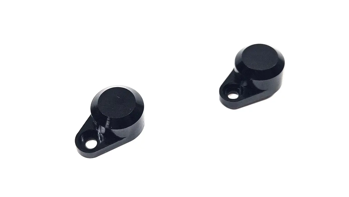 (Black) Dlux Rc Aluminum Big Bore Offset Shock Caps (2) 1