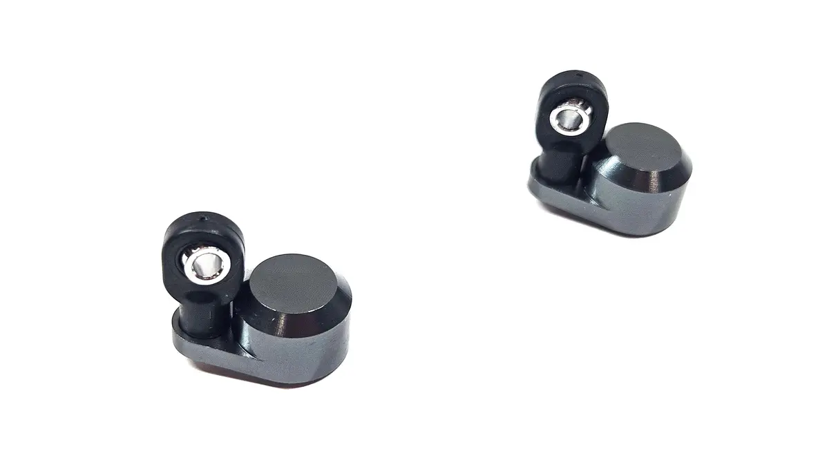 (Gray) Dlux Rc Aluminum Big Bore Offset Shock Cap (2) 1