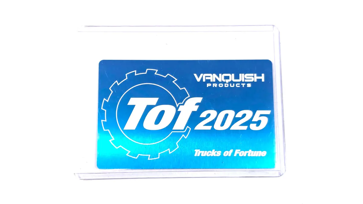 Blue Vanquish Trucks Of Fortune 2025 Aluminum Card 1