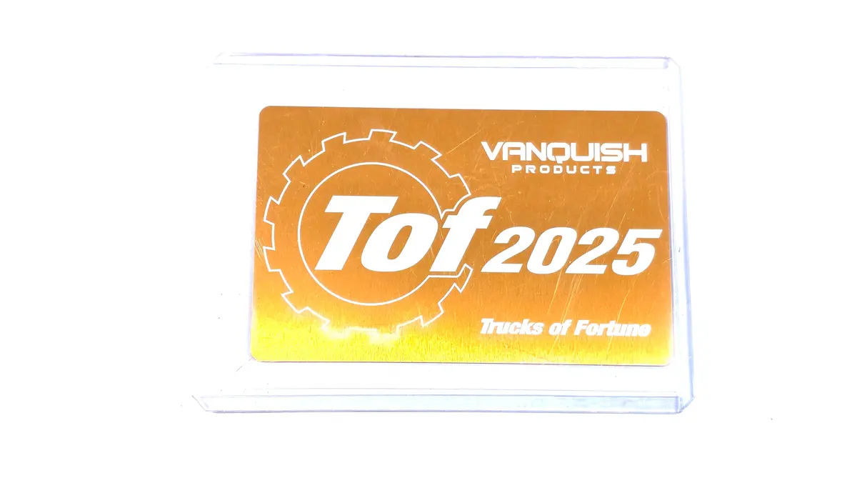 Brass/ Dark Gold Vanquish Trucks Of Fortune 2025 Aluminum Card 1