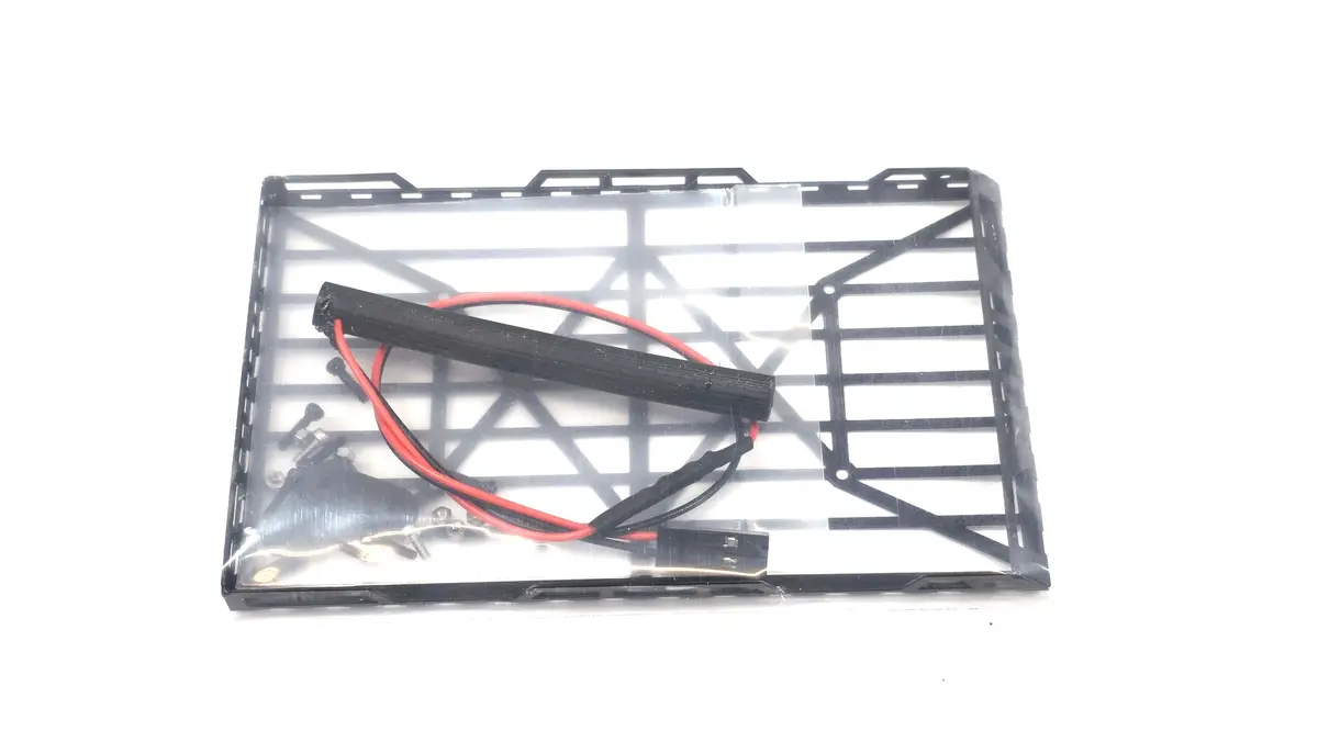 1/18 4X2.5In Aluminum Roof Rack W/ Led Light Bar 1