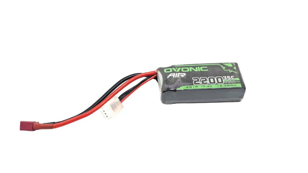 Ovonic Air 2200 Mah 2S 7.4V 35C Lipo Battery W/ Deans Plug 1