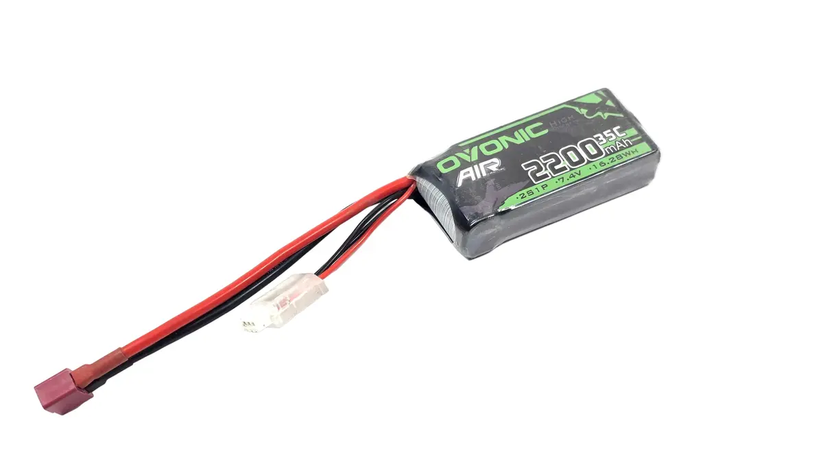Ovonic Air 2200 Mah 2S 7.4V 35C Lipo Battery W/ Deans Plug 1