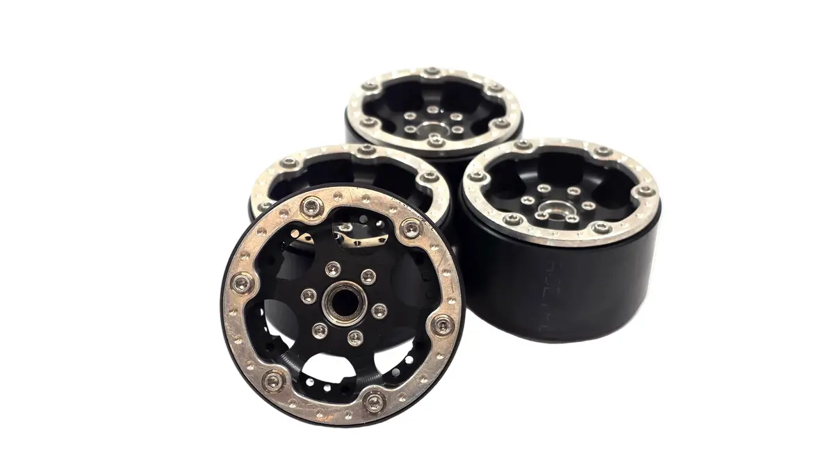 2.2 Gear Head Delrin & Aluminum Bead Lock Wheels W/ Hubs 1