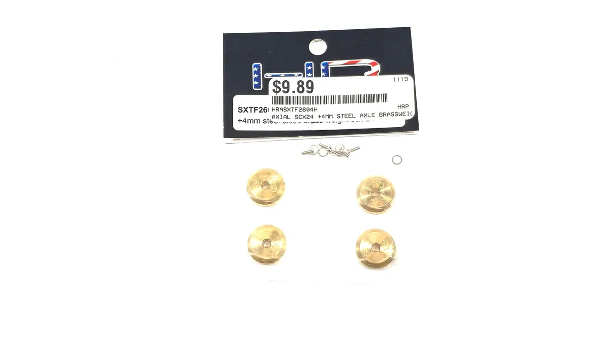 Hot Racing Axial Scx24 +4Mm Brass Axle Weights 1