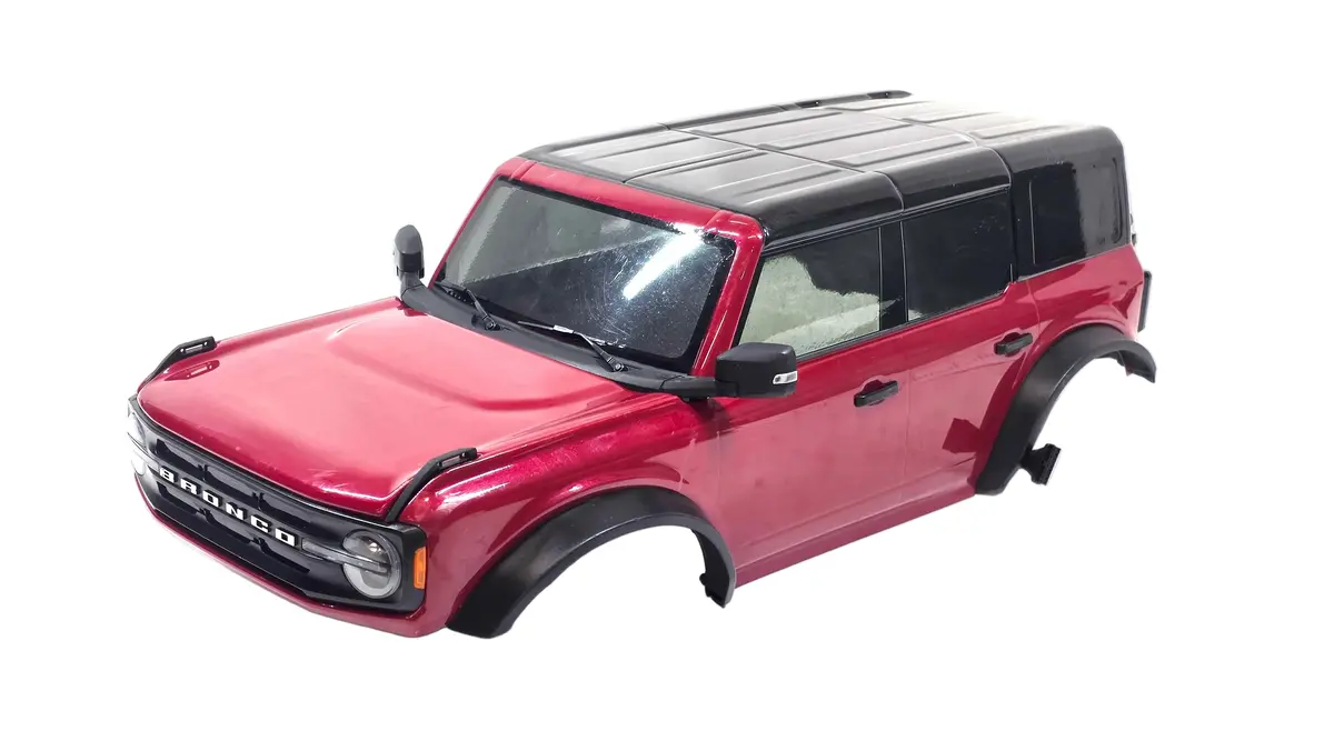 Traxxas 2021 Ford Bronco Scale Lexan Body W/ Bumper, Quick Release Body Mounts & Pro Scale Led Light Kit 2
