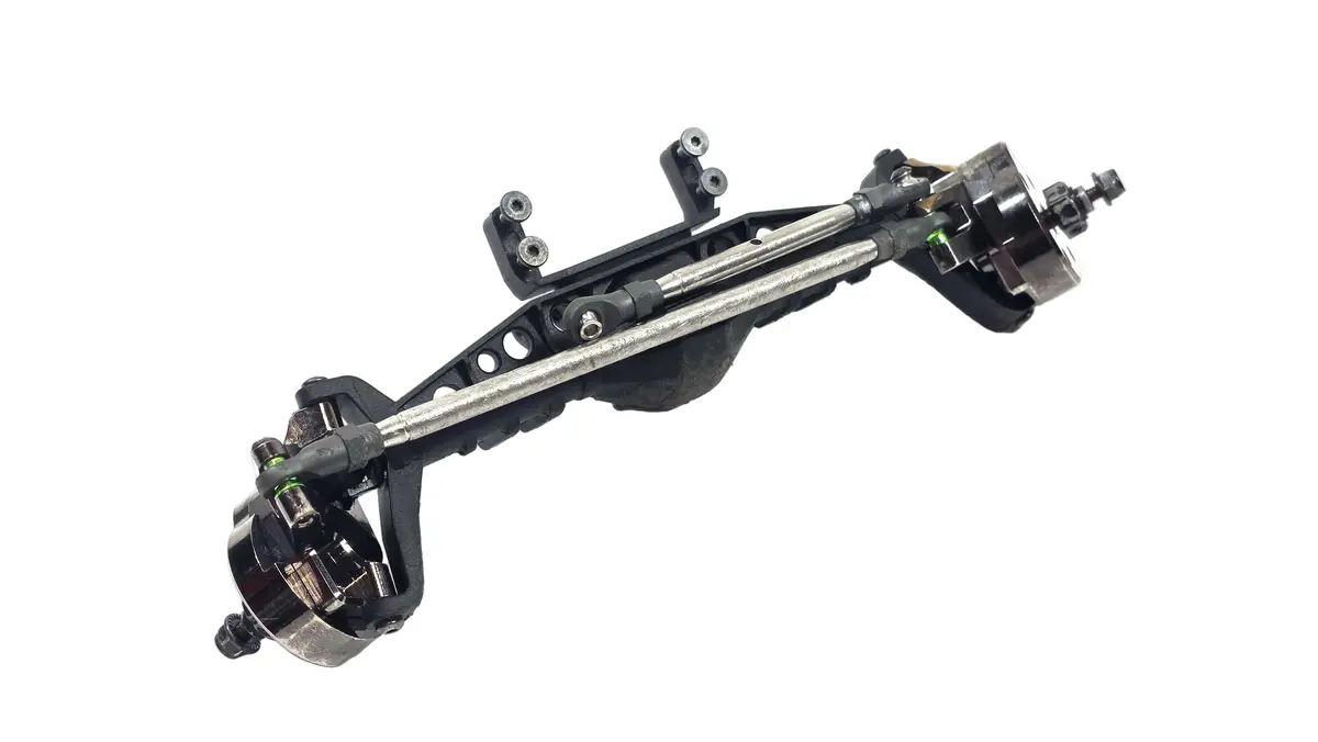 Axial Capra Complete Front Portal Axle W/ Brass Hop Ups & Steering Links 1