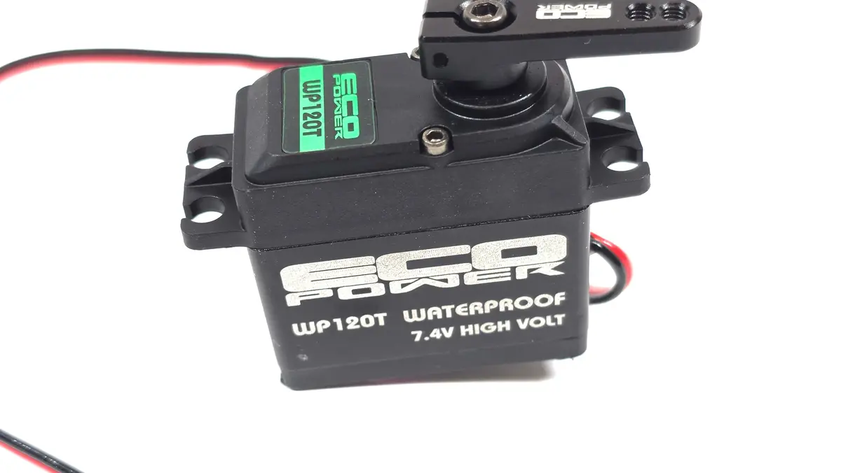 Eco Power Wp120t Waterproof Steering Servo W/ Metal Gears & Aluminum Servo Horn 1