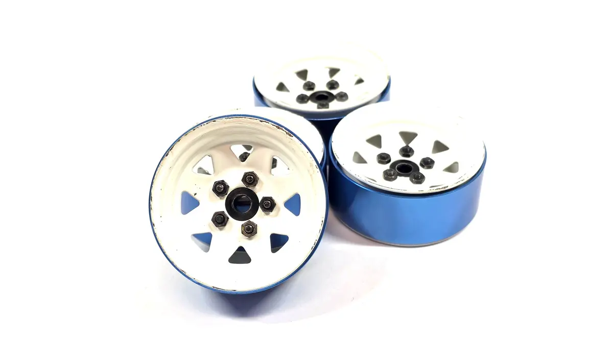 1.9 Rc4wd Steely Style Bead Lock Wheels W/ Proline Clamp Rings Set Of 4 1