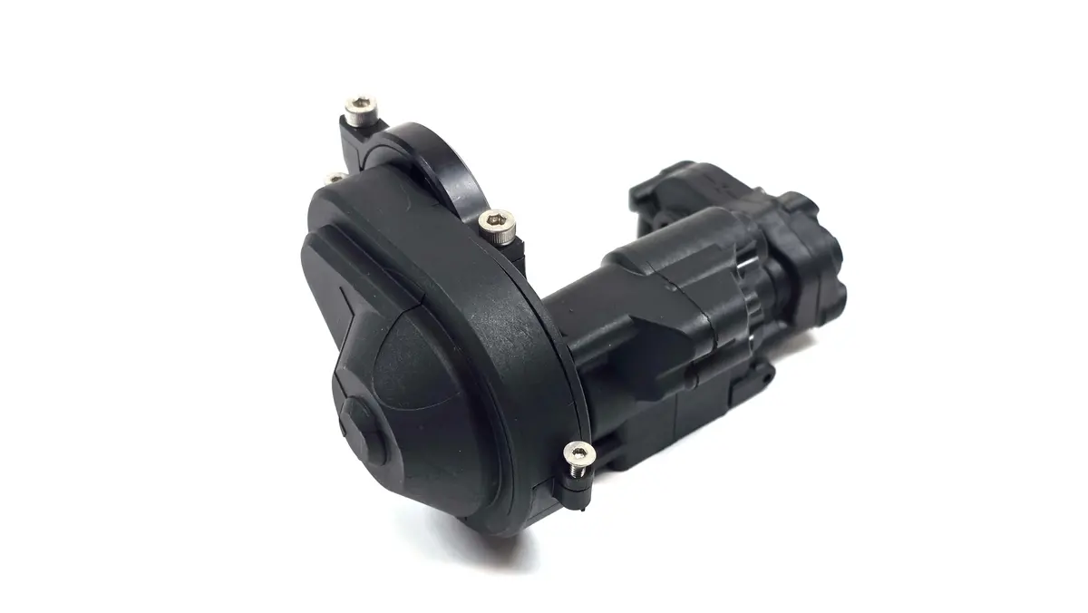 Axial Yeti & Rr10 Bomber Complete Single Speed Transmission W/ Vanquish Aluminum Motor Mount & Cam 1