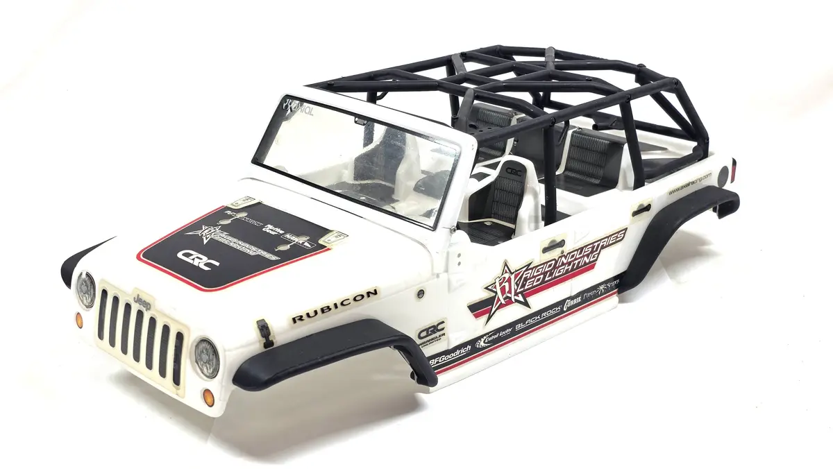 Rare Og Scx10 Jeep Rubicon Rigid Industries Scale Lexan Body 1