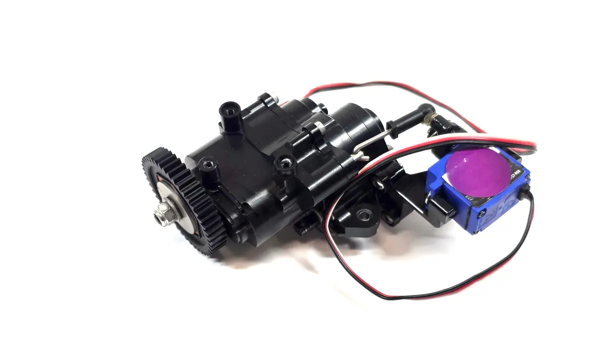 Traxxas Trx4 2 Speed Transmission W/ Alumninum Case & Metal Spur Gear & Shift Servo 1