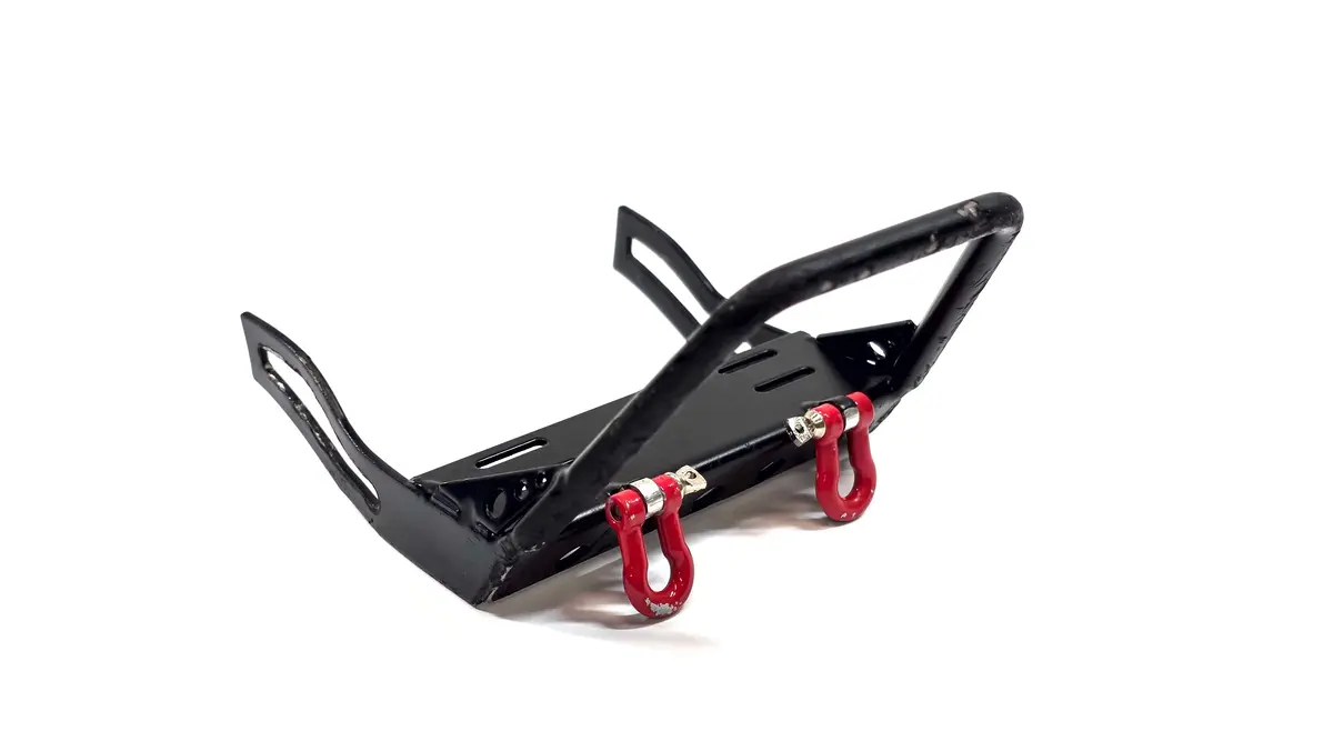 1/10 Scale Crawler Front Bumper W/ Winch Mount & Scale D-Rings 1