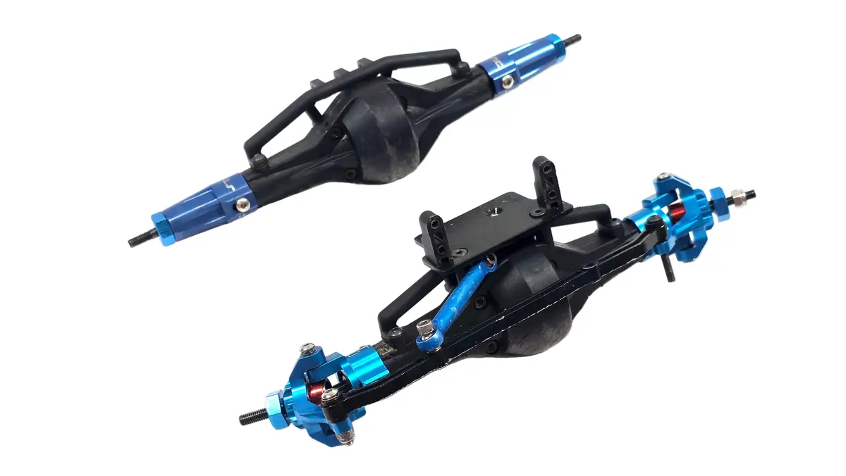Og Axial Scx10 Straight Axle Set W/ Blue Aluminum Hop Ups (Damaged Cv Axle) 1