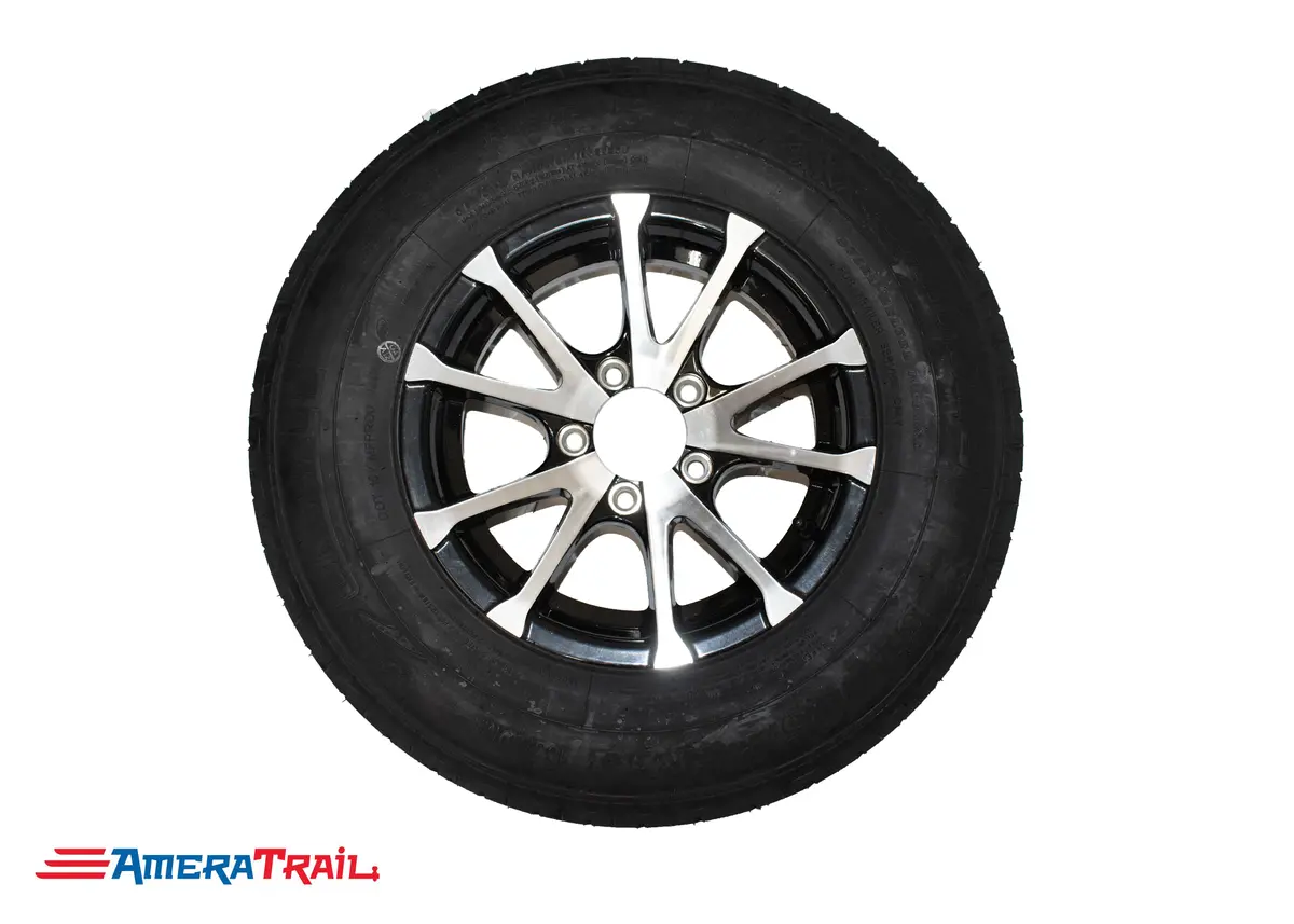 205 / 75 R 14 Rainier Load Range C On 5 Lug Avalanche Rim Black/Silver 1