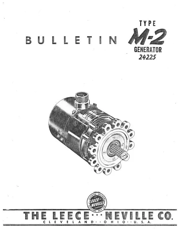 Leese Neville M-2 Generator Bulletin (24225) 1