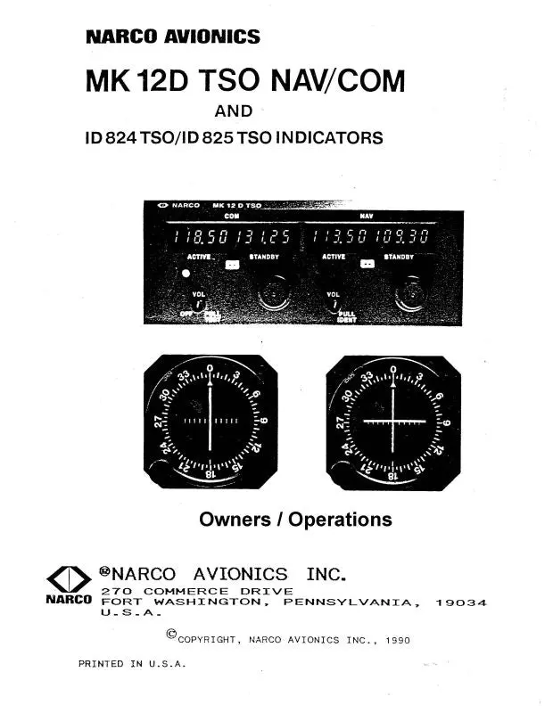 Narco Mark 12D Operation (Nrmk12d-Op) 1