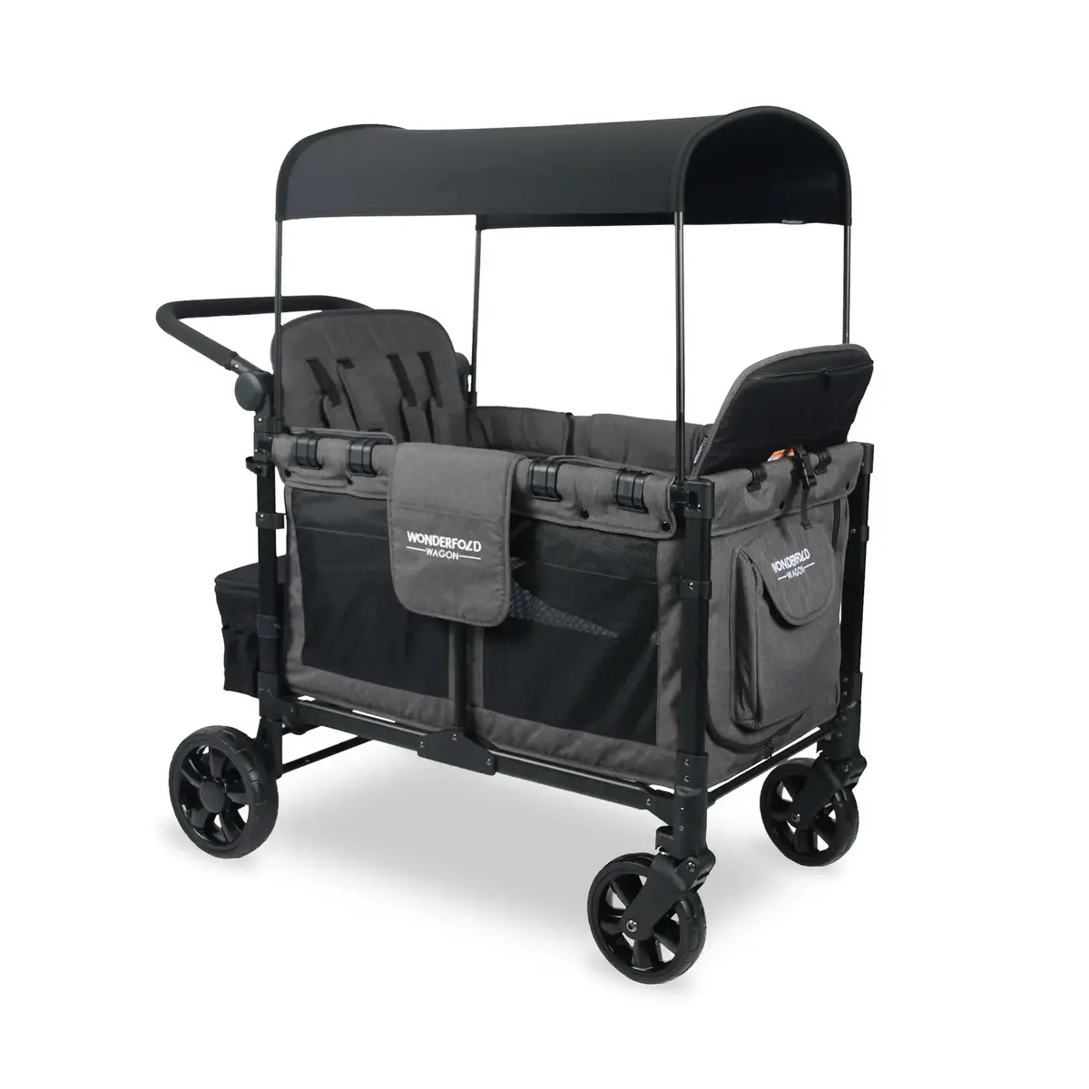 W4 Elite Quad Stroller Wagon (4 Seater) Pre Order Gray - Wonderfold 1