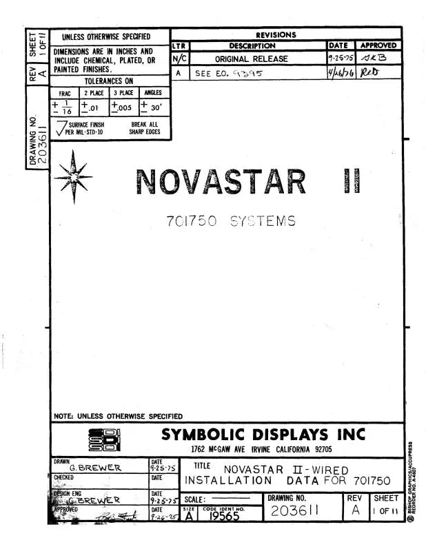 Nova-Tech, Inc. Nova-Star Ii Nav-Com System Installation Manual (203611) 1