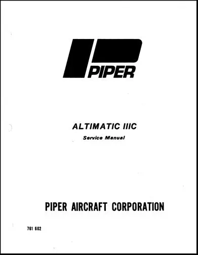 Piper Altimatic Iii C Maintenance Manual (761-602) 1