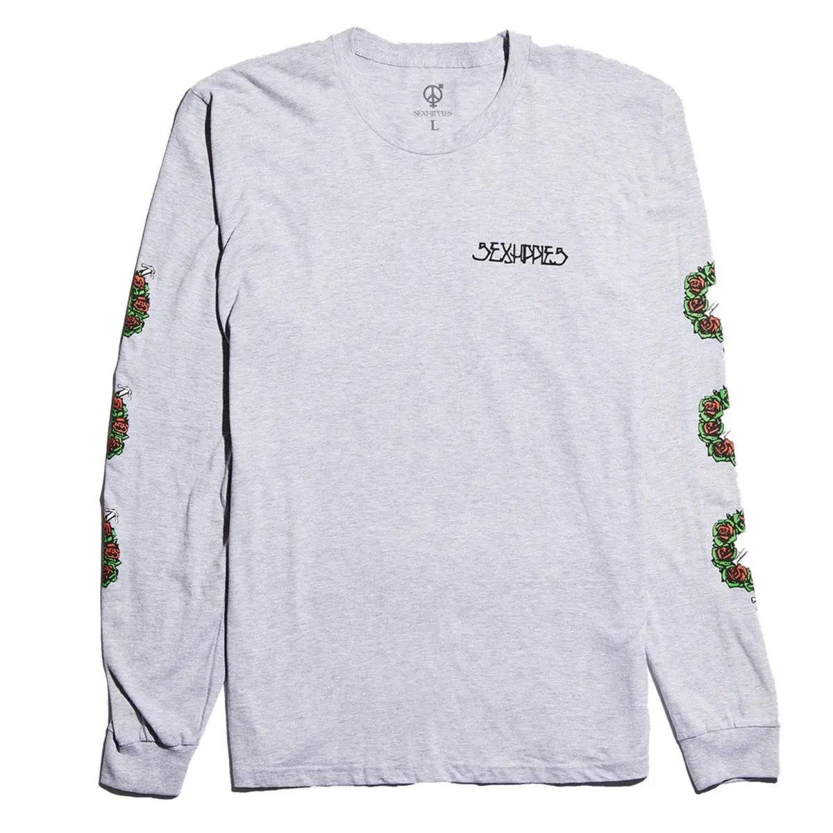 Sexhippies Boney Rose Longsleeve Tee Ash 1
