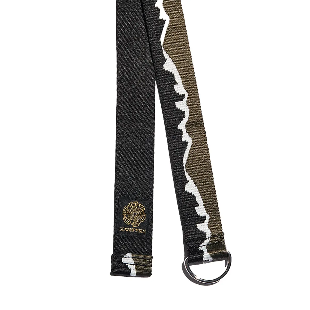 Sexhippies White Cap Belt Black/Tan 1
