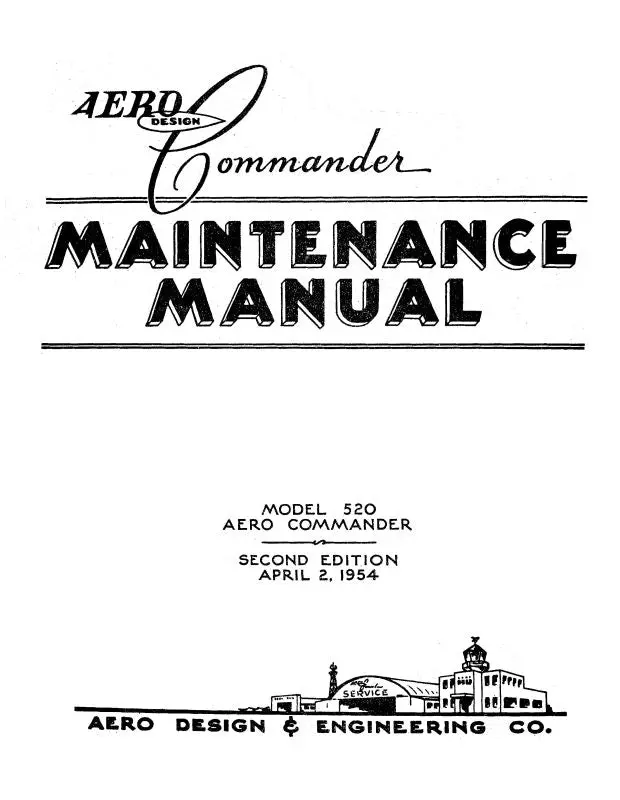 Aero Commander 520 Maintenance And Service Letters & Bulletins (Ac520-Slb&M-C) 1