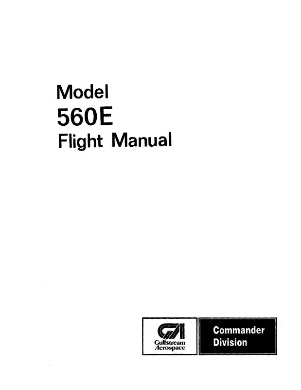 Aero Commander 560E 1957-60 Flight Manual (Ac560e57-60-F-C) 1