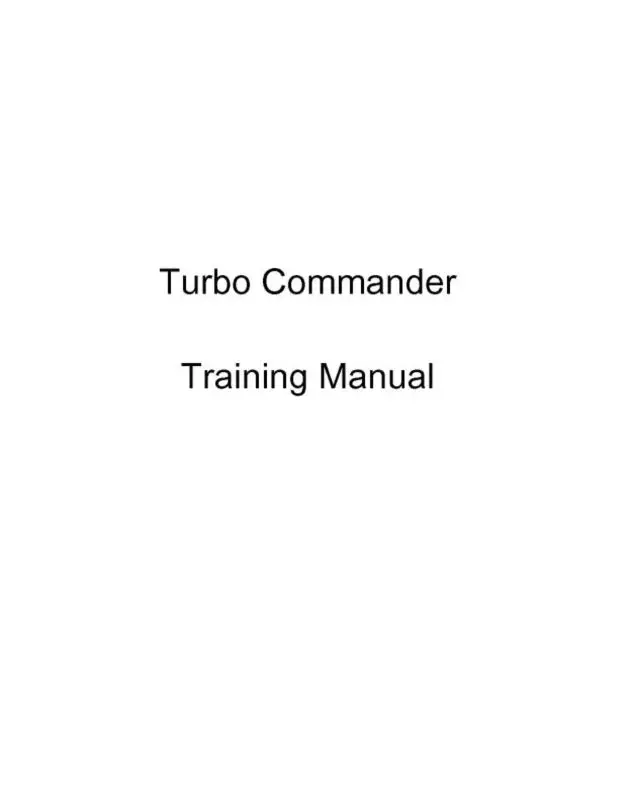 Aero Commander Turbo Commander Series Training Manual (Ac-Tc-Tm-C) 1
