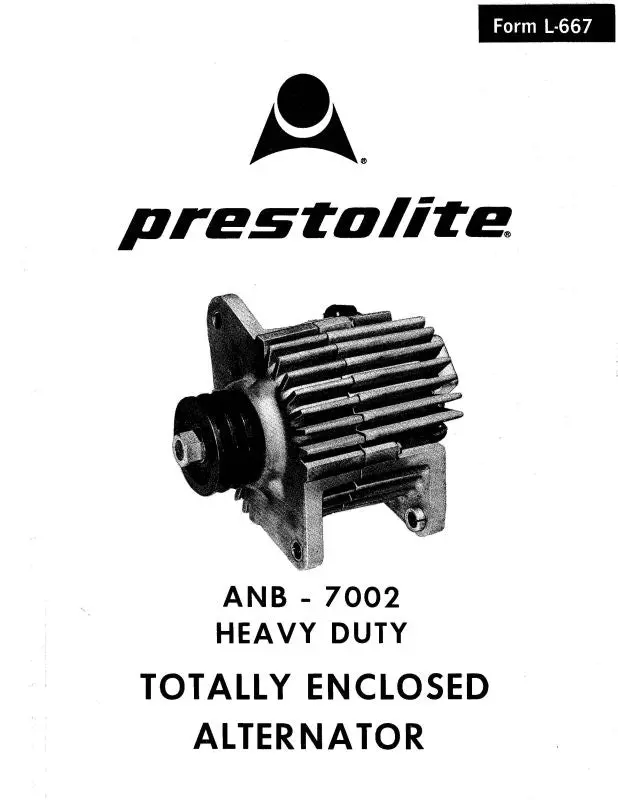 Prestolite Anb-7002 Alternator Maintenance (L-667) 1