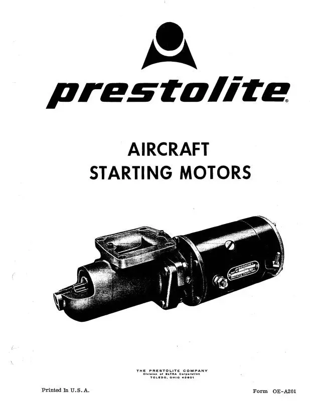 Prestolite  Starter Maintenance (Ptstarters) 1