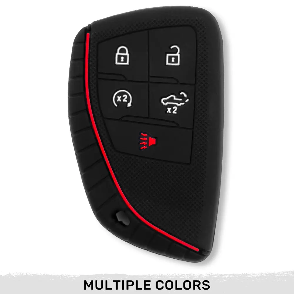 Gmc & Chevy 22-25 Sierra & Silverado 1-Piece 100% Silicone Rubber Key Fob Cover - Multiple Colors 1