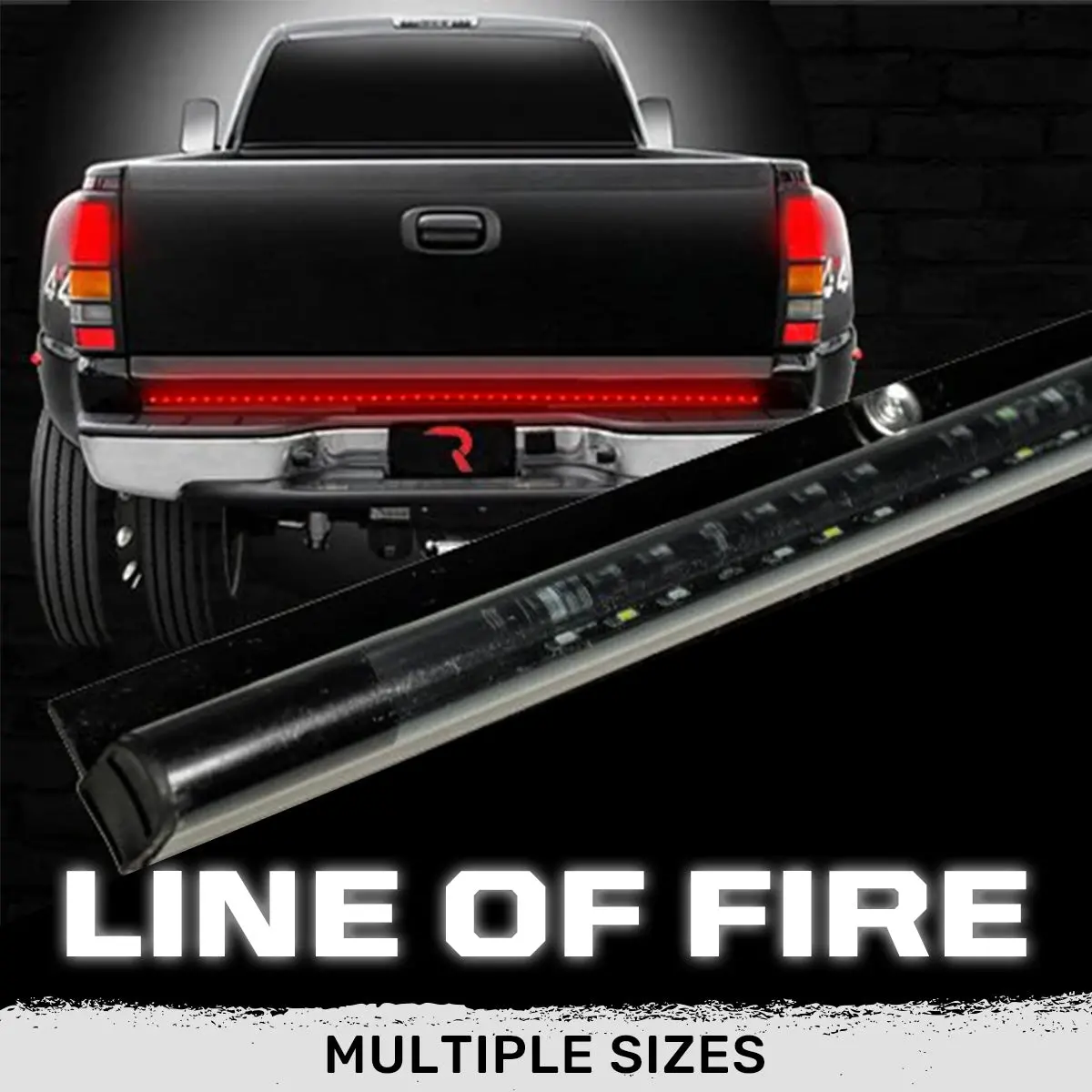Original "Line Of Fire" Hyperlite Led Tailgate Light Bar In Red - Multiple Sizes 1
