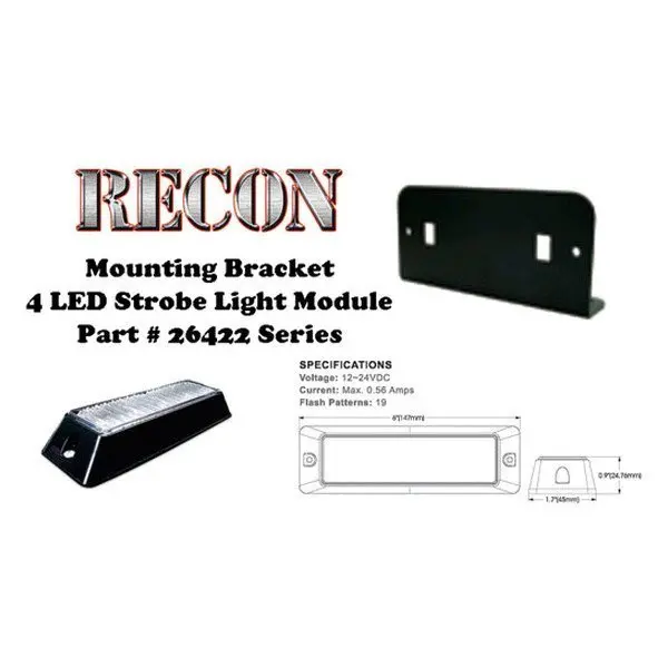 L Bracket Single Head For 26422 Led Strobe Light 1