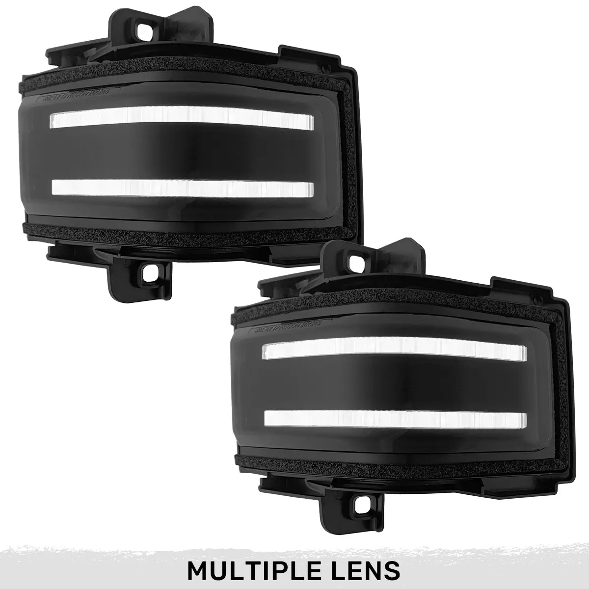 Ford 17-25 Super Duty White Drl Led Side Mirror Lenses - Multiple Lens 1