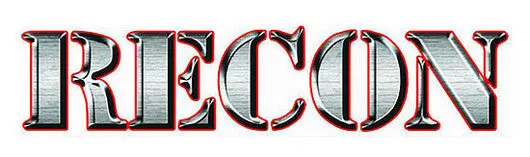 18" Recon Logo Windshield Adhesive Decal - Steel Silver 1