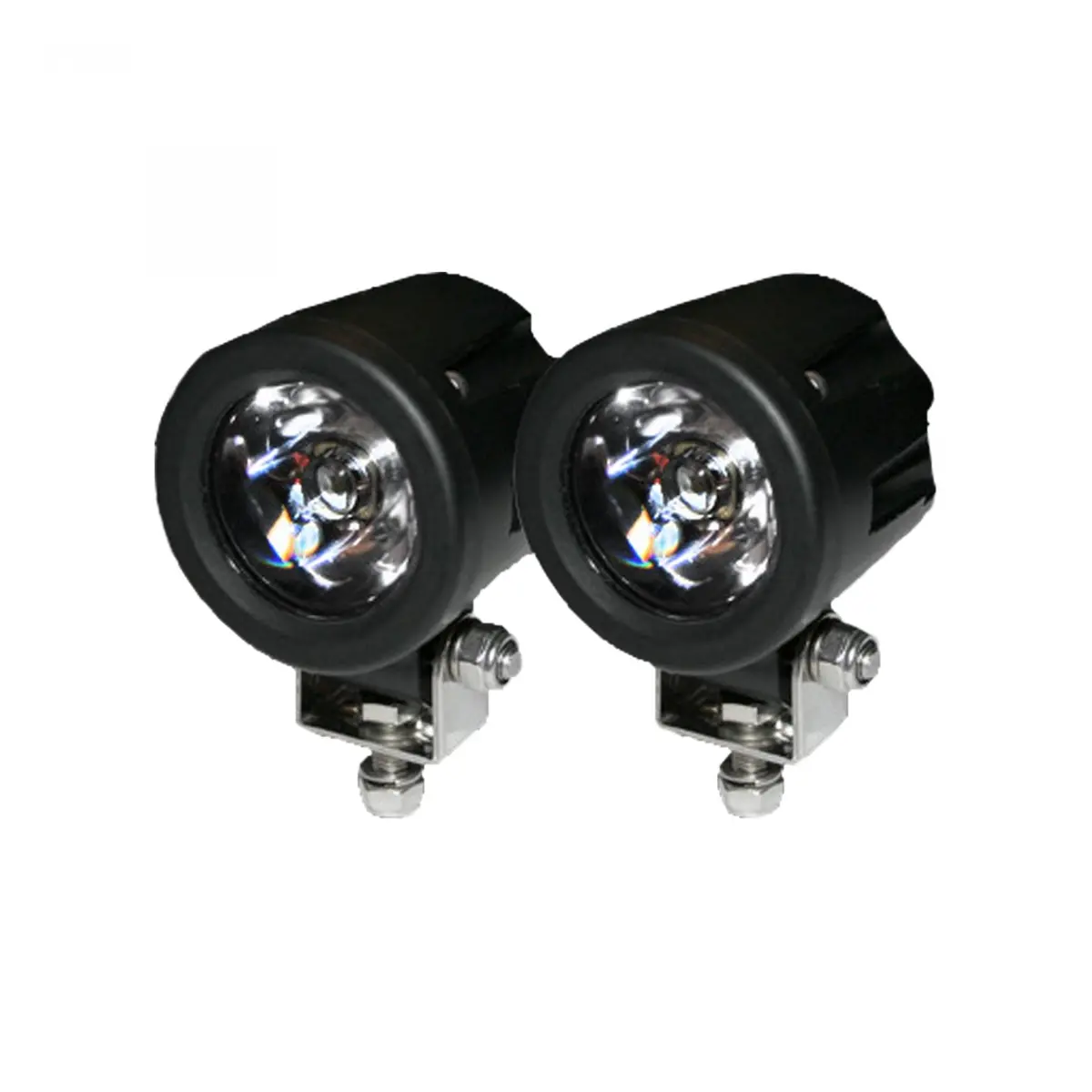 High-Power 3000 Lumen Driving Light Kit 6000K Leds Chrome Circle Housing Clear 1