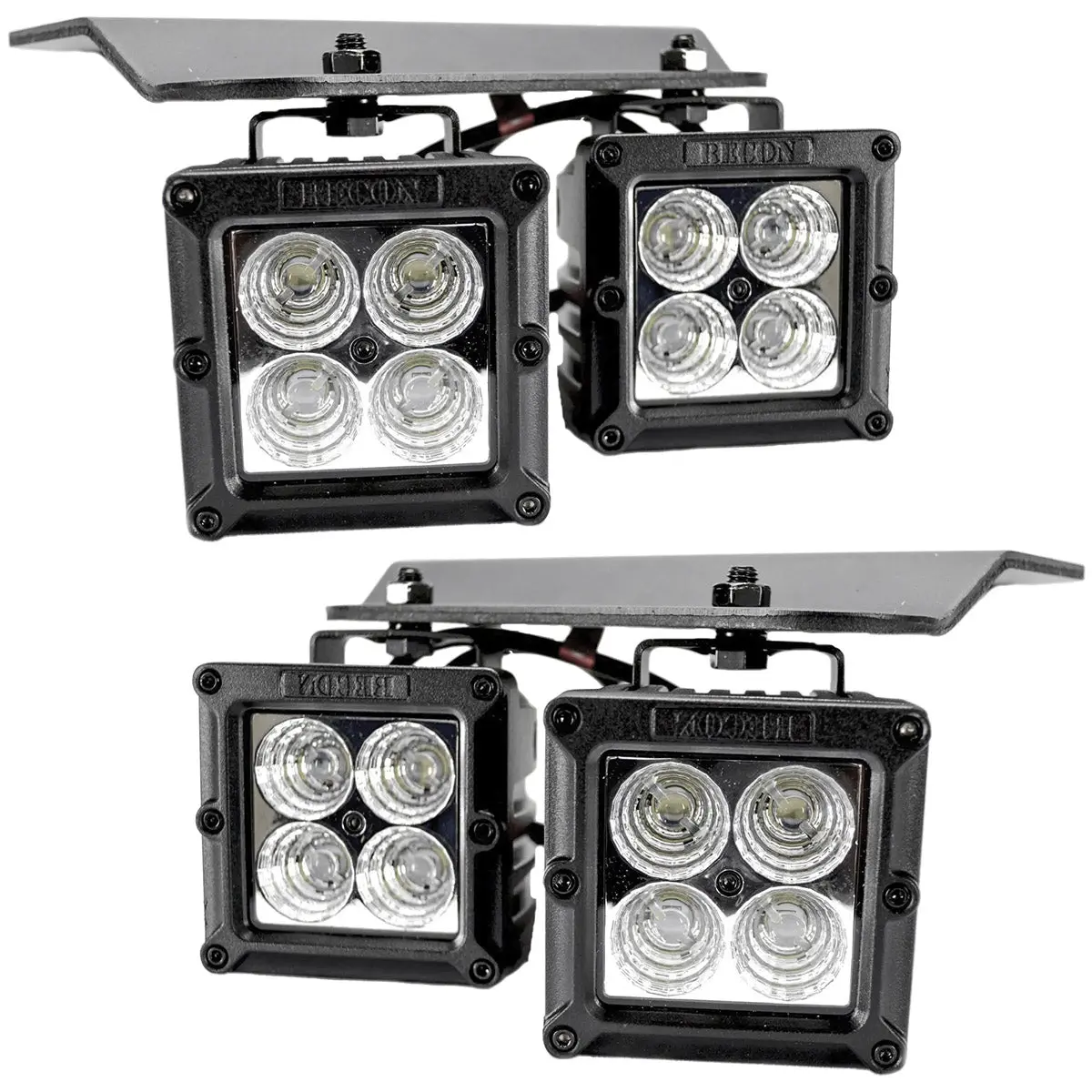 Ford Svt Raptor 10-14 Ultra Bright Dual Beam Spot & Flood Led Driving & Fog Lights 4-Pc Kit - White 1
