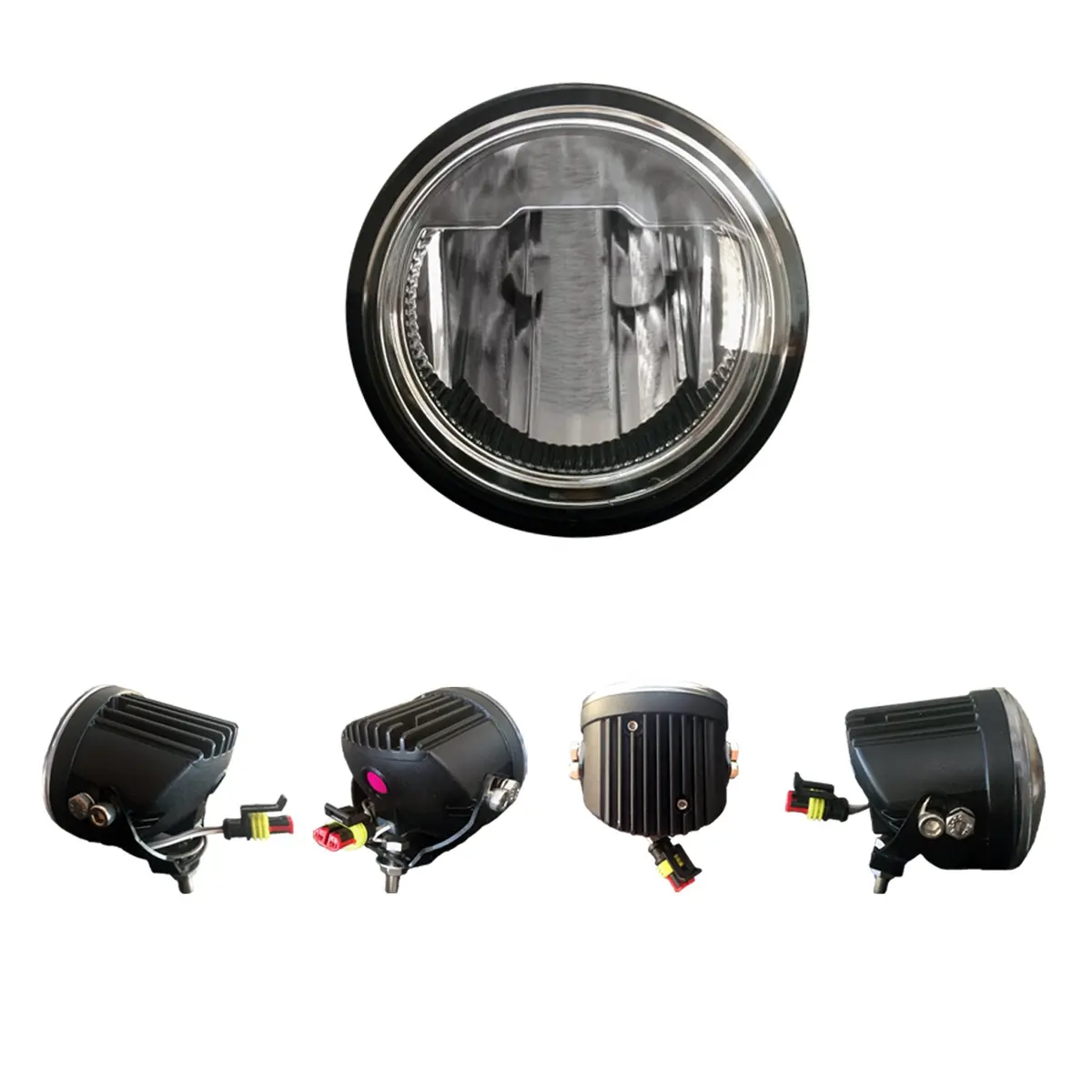 4" Driving Light Kit Led W/ Complete Wiring Hardware & Recon Rock Guard 1
