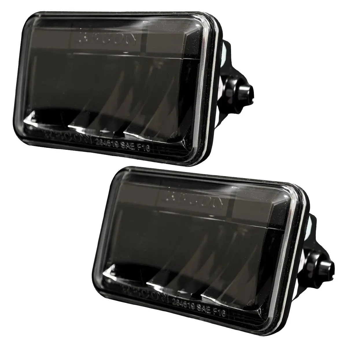 Ford F150 15-20 (Excluding Raptor) Ultra Bright White Led Fog Lights (Replaces Factory Fog Lights) - Smoked Black 1