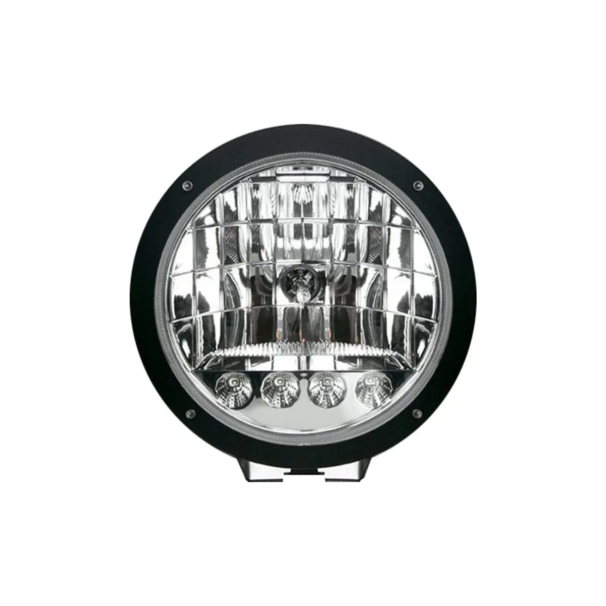 6" Round 6,250K Hid Driving Light Four 6,250K Led Daytime Running Lights Chrome Internal Housing 1
