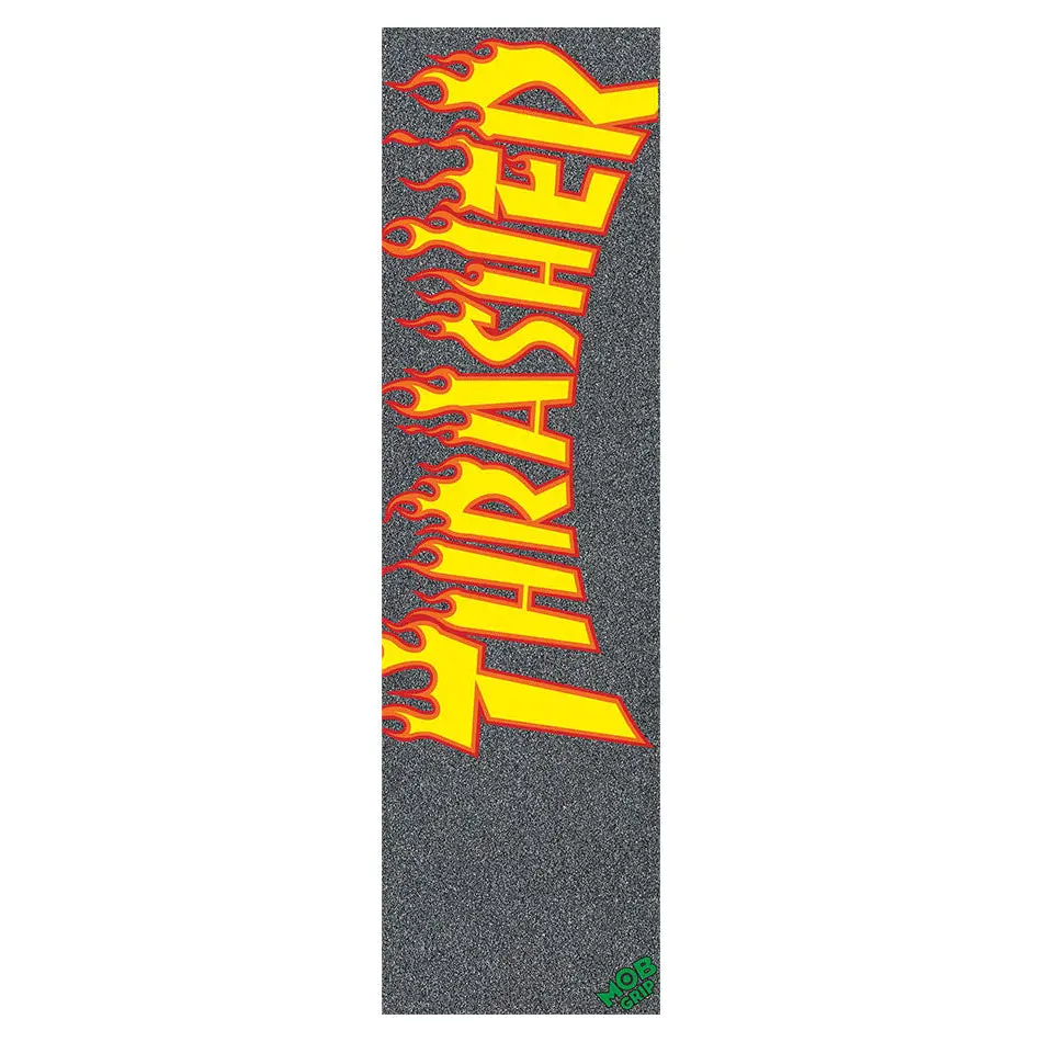 Mob X Thrasher Yellow/Orange Flame Griptape 9" Sheet 1