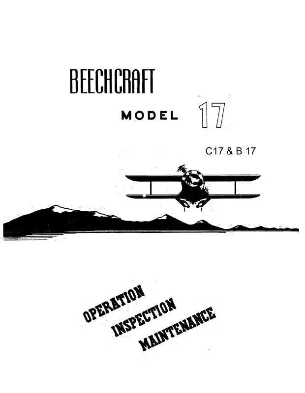 Beech B-17, C-17 Operation, Inspection, Maintenance (Beb,C17-M-C) 1
