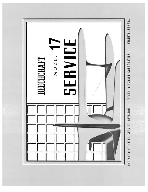 Beech D17 Late Edition Stagger Wing Maintenance Manual (170039) 1