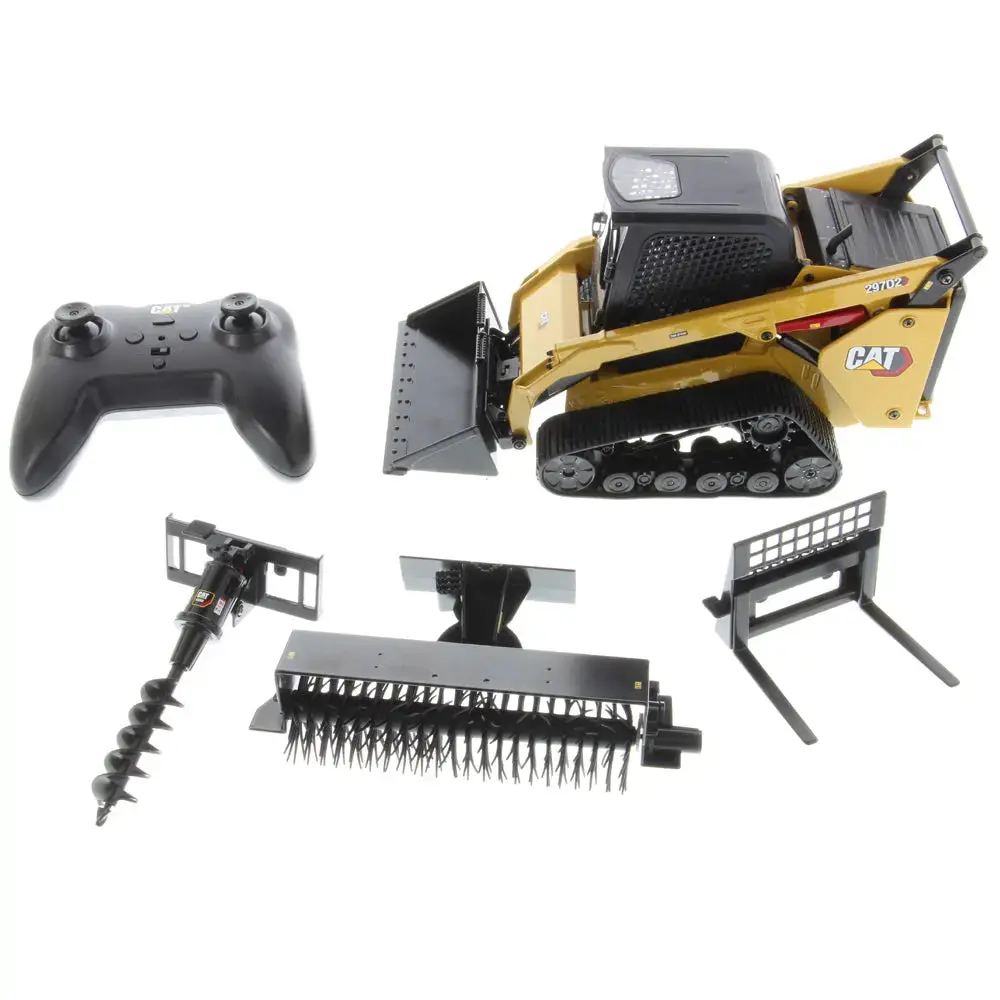 1:16 Diecast Radio Control Cat® 297D2 Multi Terrain Loader (Include 4 Interchangeable Work Tools - Bucket, Auger, Forks, And Broom), 28008 **Incoming July 1
