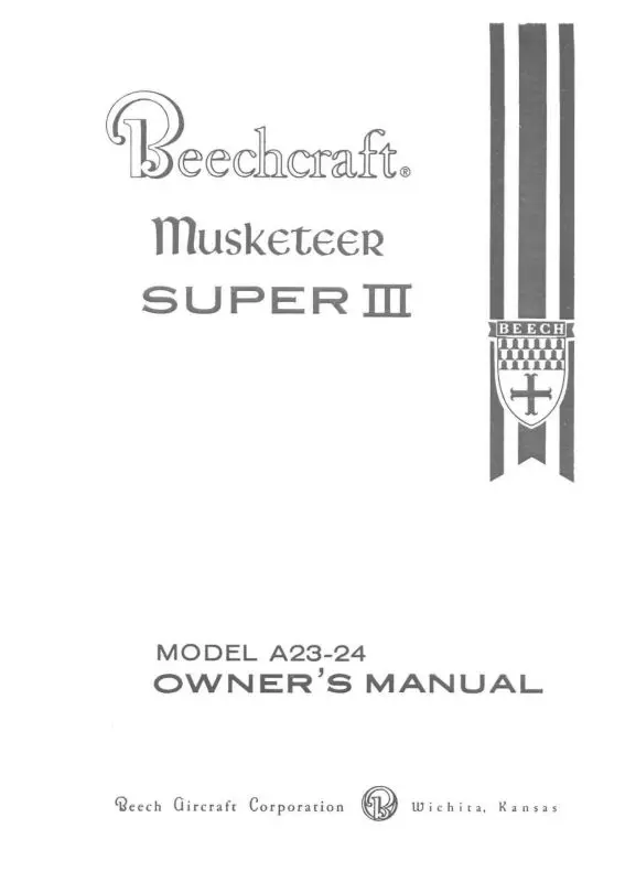 Beech A23-24 Super Iii Series Owner's Manual (169-590003-1B1) 1