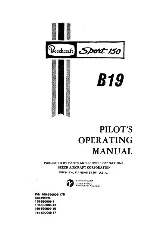 Beech Sport150 B19 Pilot's Operating Handbook (169-590009-15) 1