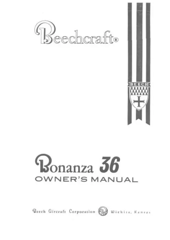 Beech 36 Bonanza Owner's Manual (36-590000-1) 1